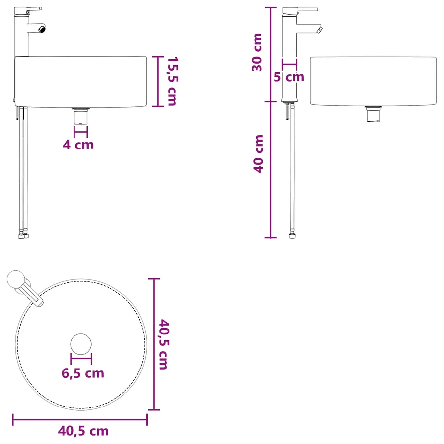 Ensemble de mobilier de salle de bain 5 pcs Sonoma gris - 16