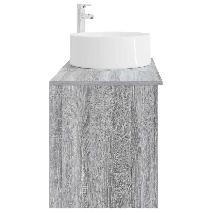 Ensemble de mobilier de salle de bain 2 pcs Sonoma gris - 5