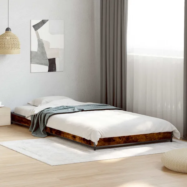 Cadre de lit Chêne fumé 80 x 200 cm Bois d'ingénierie