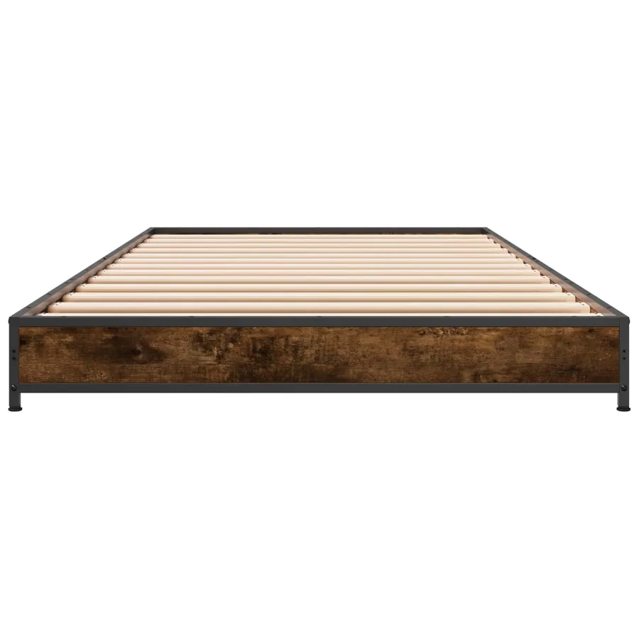 Cadre de lit Chêne fumé 80 x 200 cm Bois d'ingénierie - 4