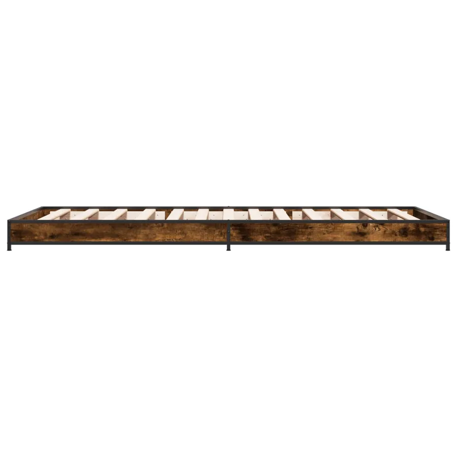 Cadre de lit Chêne fumé 80 x 200 cm Bois d'ingénierie - 5