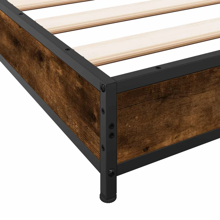 Cadre de lit Chêne fumé 80 x 200 cm Bois d'ingénierie - 6