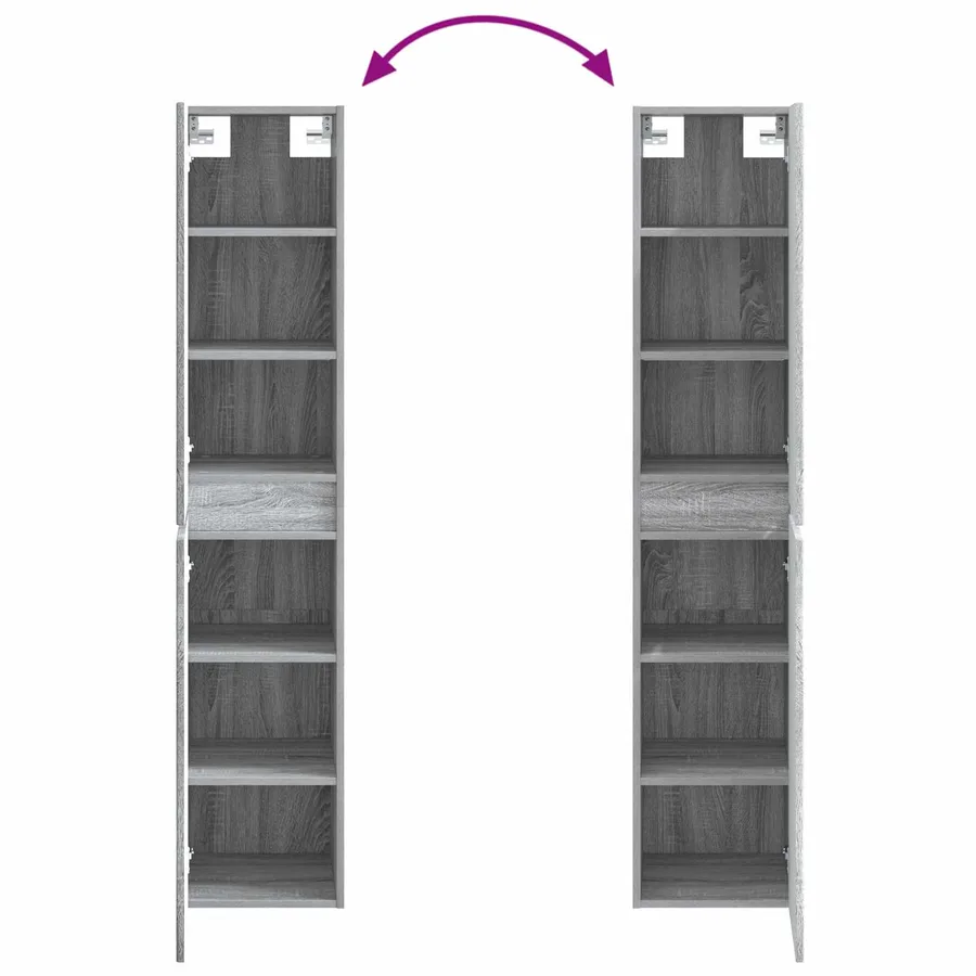 Ensemble d'armoire de salle de bain 5 pcs Sonoma gris - 13