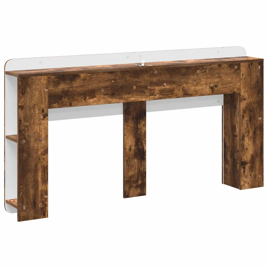 Cabinet de Tête de Lit Chêne fumé Bois d'ingénierie - 7