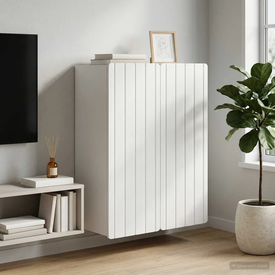 Armoire Murale Blanc 66 x 34,5 x 92 cm Bois d'ingénierie