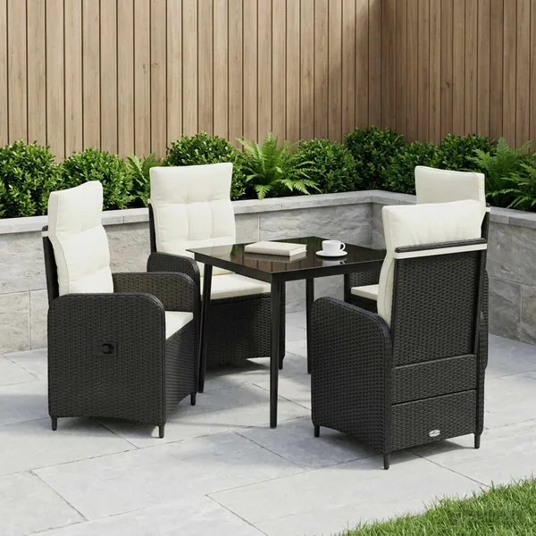 Ensemble de Tables Basses 5 pcs Noir et blanc crème