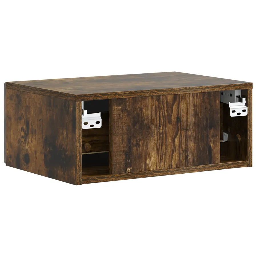 Cabinet de chevet mural Chêne fumé 49 x 34,5 x 20 cm - 7