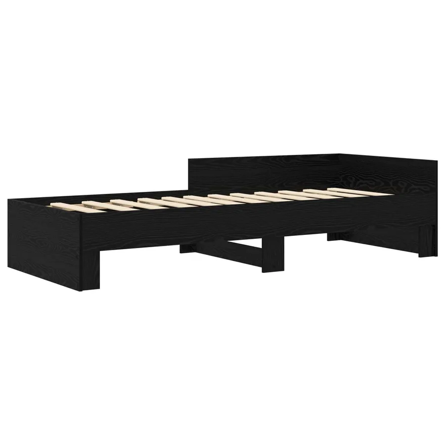 Cadre de lit avec tête de lit Chêne noir 80 x 200 cm - 2