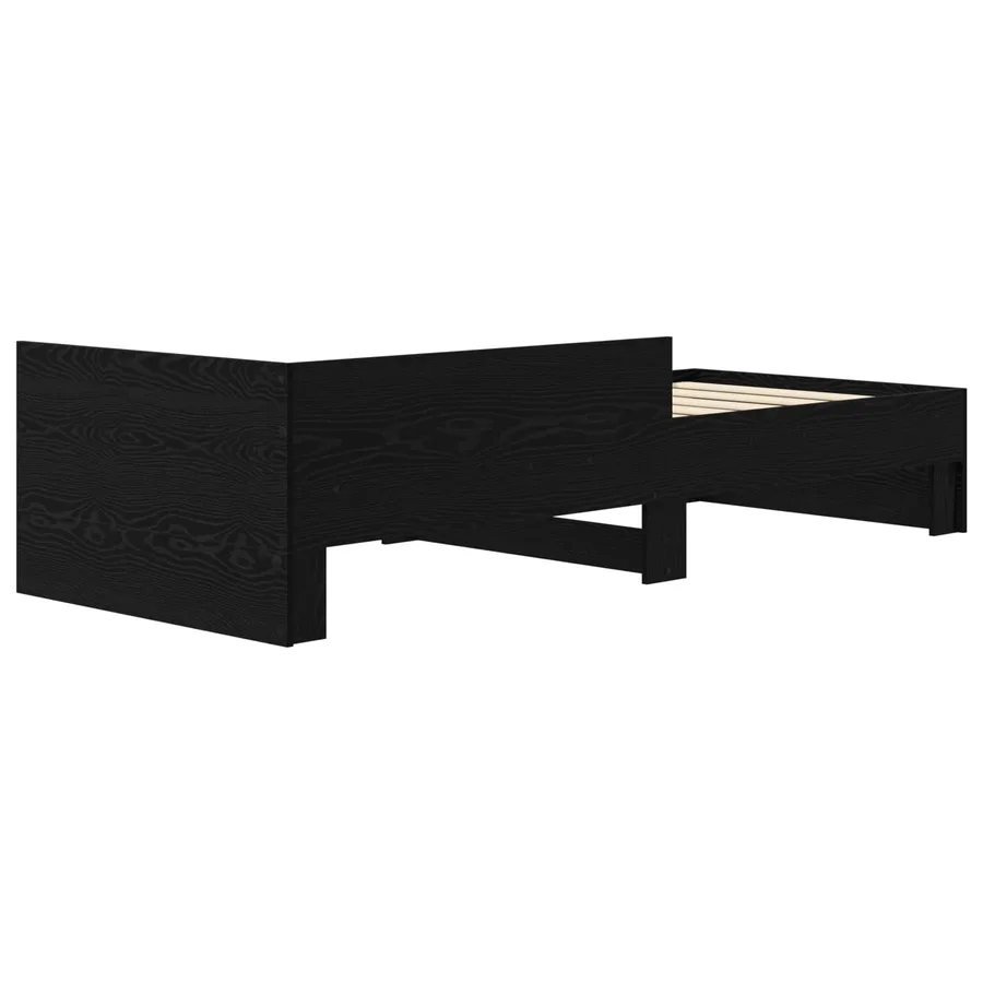 Cadre de lit avec tête de lit Chêne noir 80 x 200 cm - 5