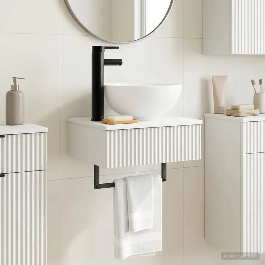 Basin de lavage mural Blanc brillant 40 x 35 x 39 cm