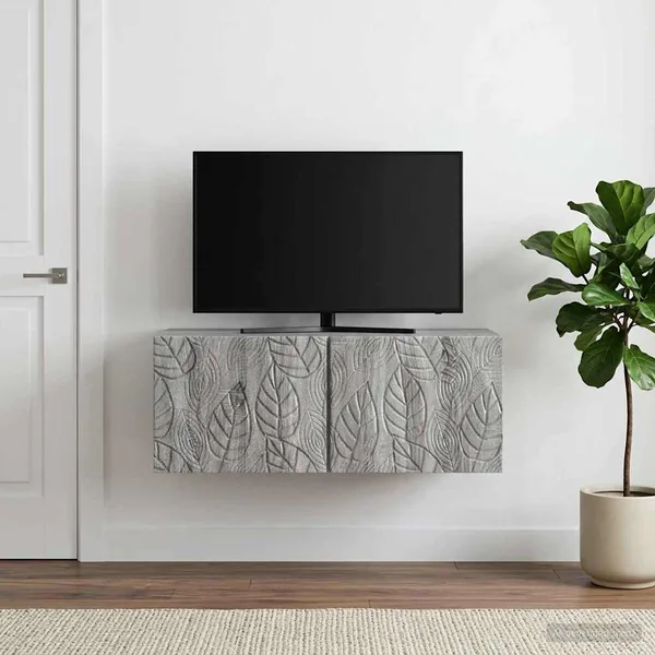 Meuble TV mural 59,5 x 41 x 30 cm Sonoma gris Bois d'ingénierie