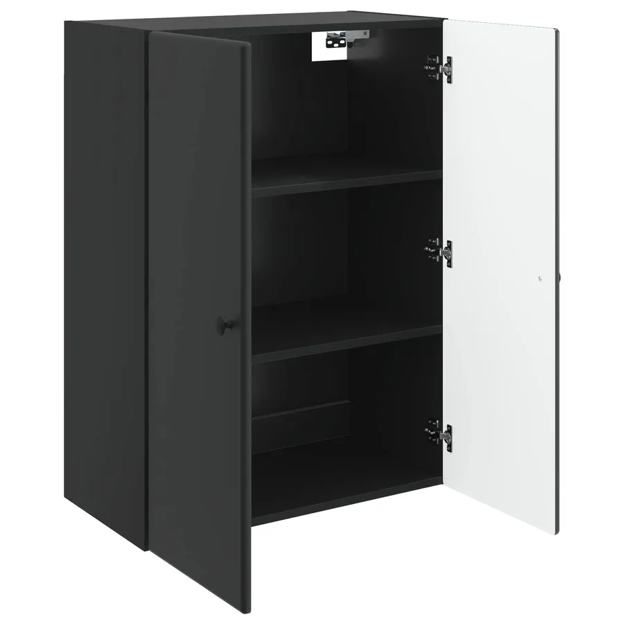 Armoire Murale Noir 66 x 34,5 x 90 cm Bois d'ingénierie - 3