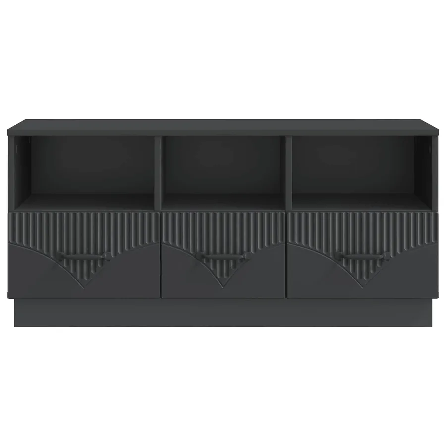 Meuble TV avec tiroir Noir 102 x 34,5 x 47 cm Bois d'ingénierie - 6