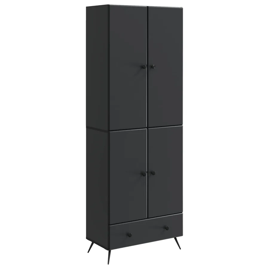 Ensemble de Meubles 2 pcs Noir Bois d'ingénierie - 2