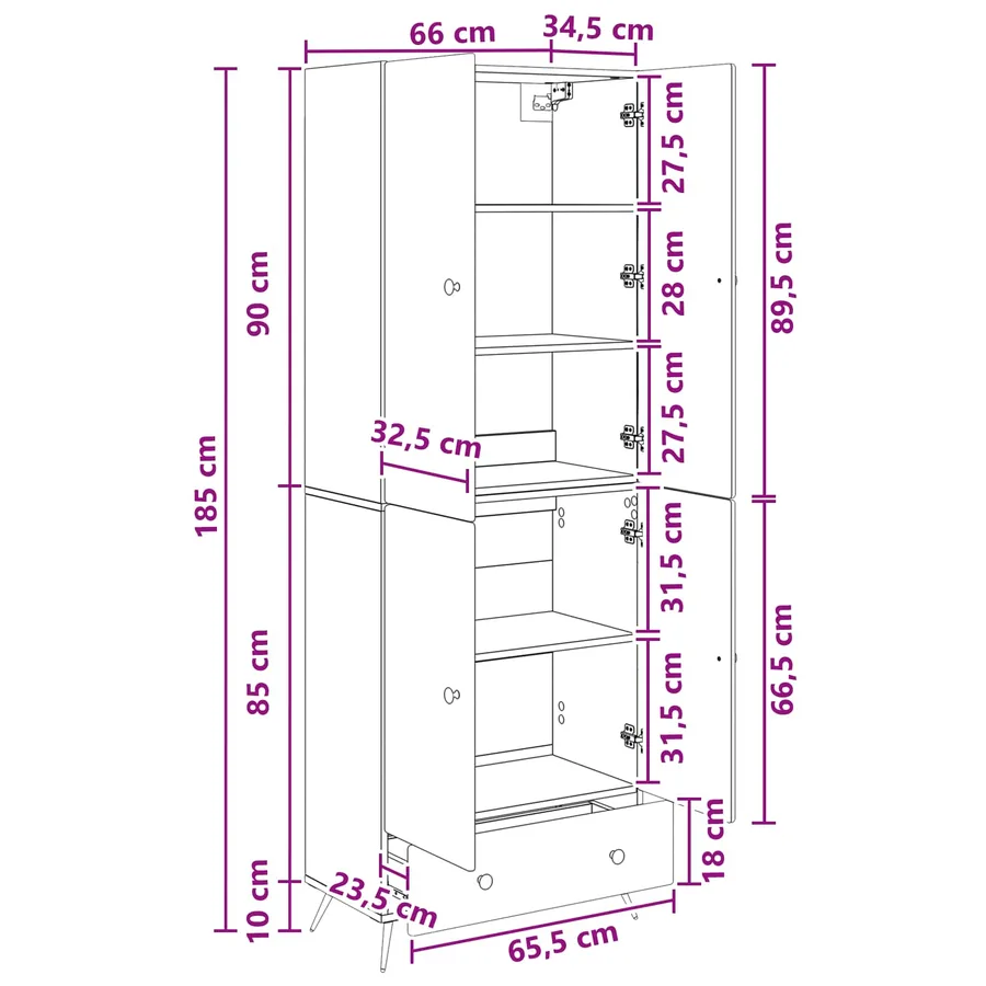 Ensemble de Meubles 2 pcs Noir Bois d'ingénierie - 9