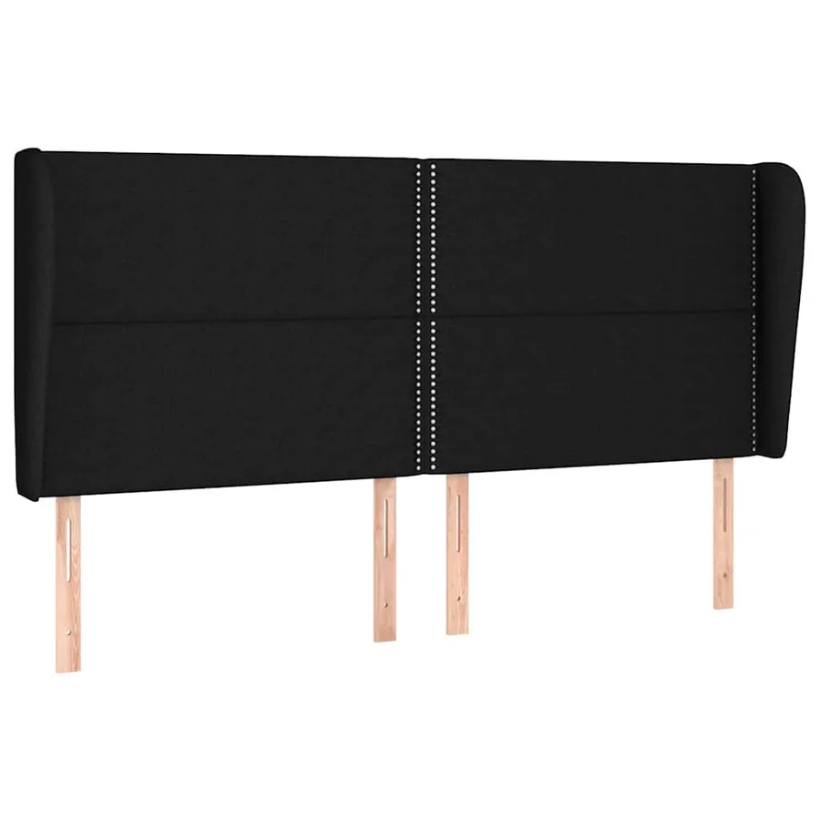 Sommier à lattes de lit avec matelas Noir 180x200 cm Tissu - 6