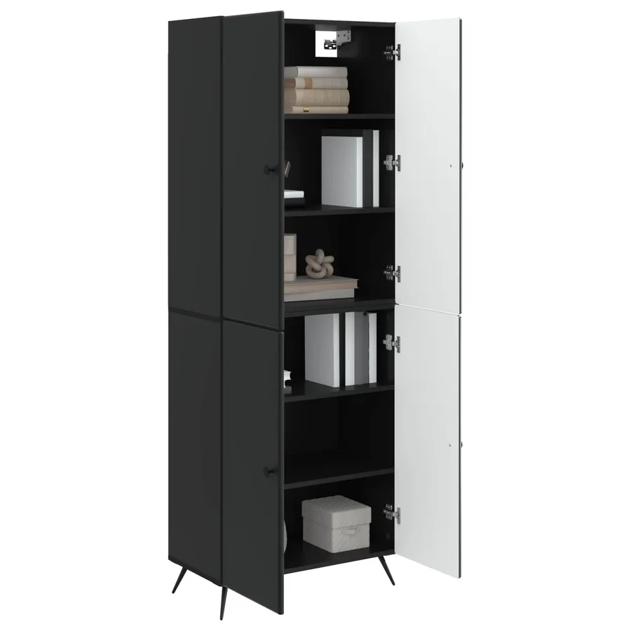 Ensemble de Meubles 2 pcs Noir Bois d'ingénierie - 3