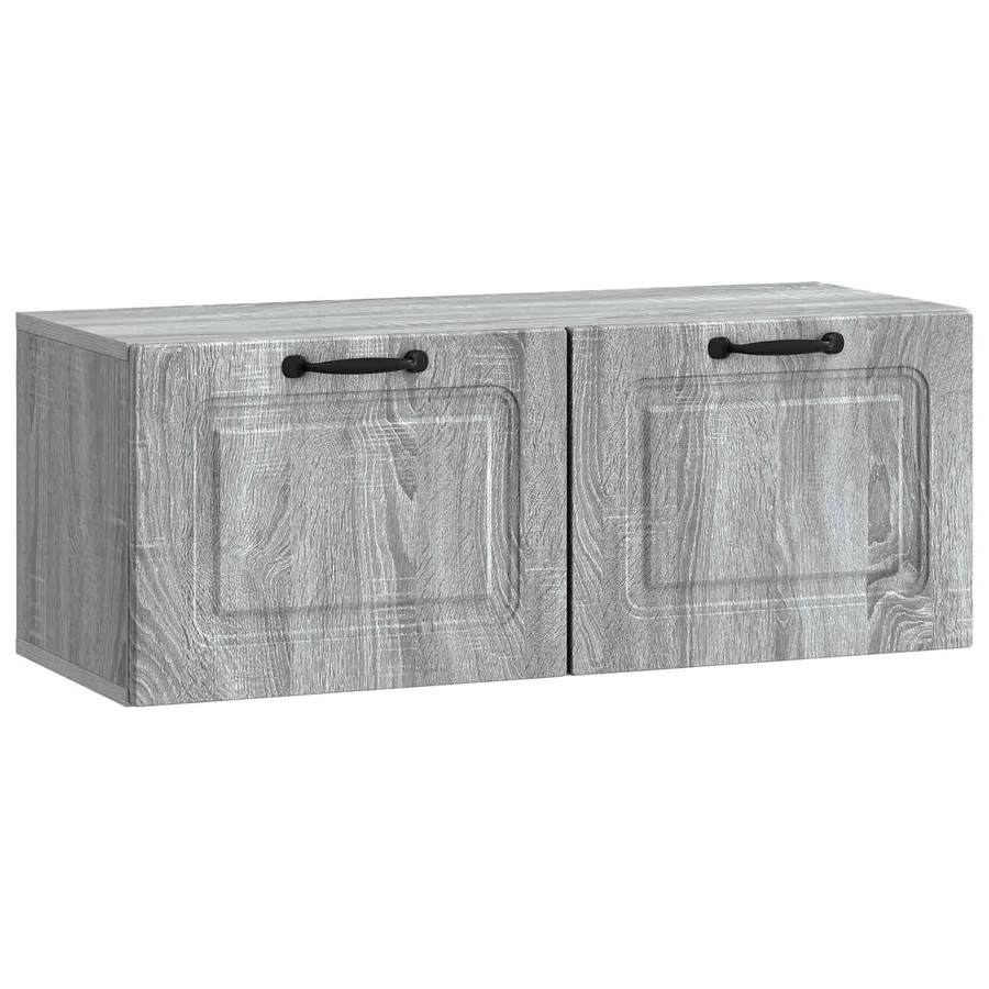 Meuble TV mural Sonoma gris 78,5 x 31 x 30 cm Bois d'ingénierie - 2