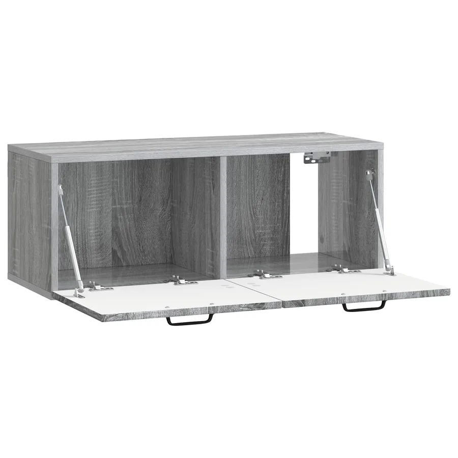 Meuble TV mural Sonoma gris 78,5 x 31 x 30 cm Bois d'ingénierie - 5