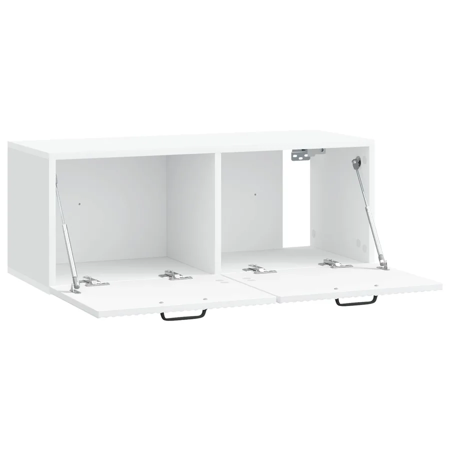 Meuble TV mural Blanc 78,5 x 31 x 30 cm Bois d'ingénierie - 5