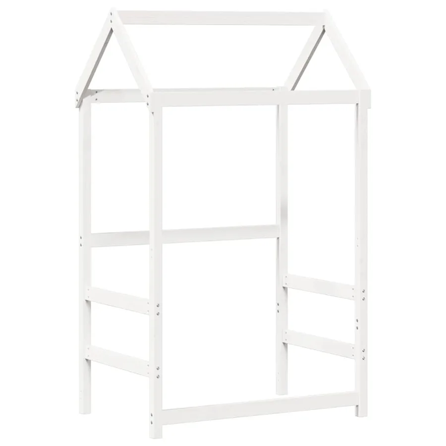 Lit de jour avec toit sans matelas blanc 80x200 cm bois massif - 5