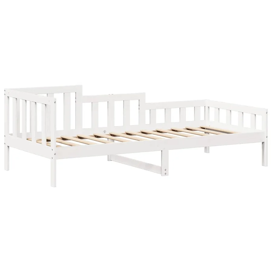 Lit de jour avec toit sans matelas blanc 80x200 cm bois massif - 6