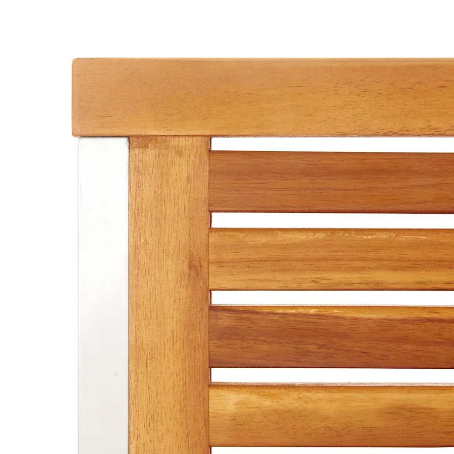 Chaises de jardin lot de 4 avec coussins Bois d'acacia massif - 8