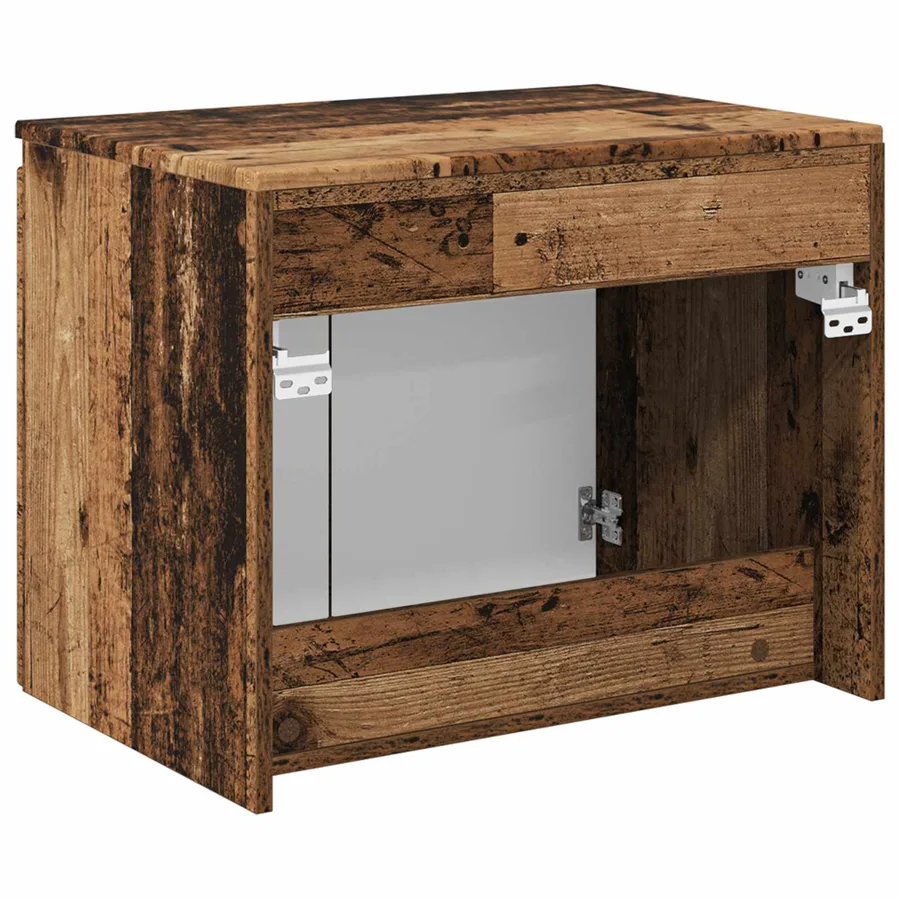 Cabinet de Salle de Bain Mural Bois ancien 62,5 x 44,5 x 50 cm - 5