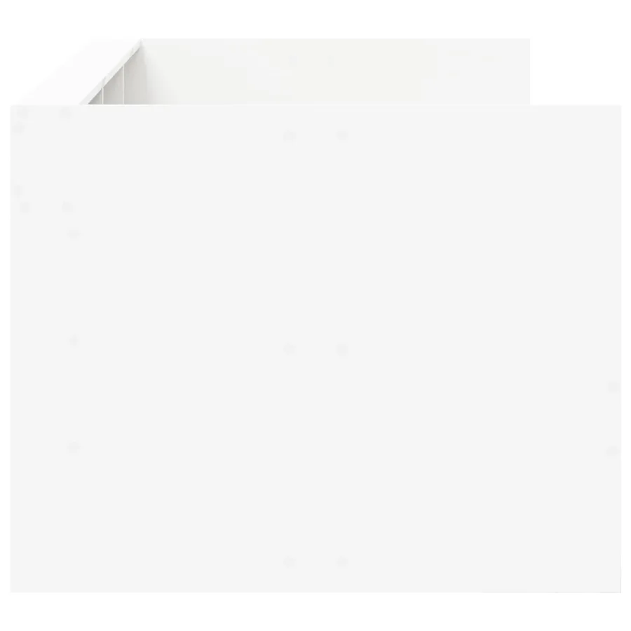 Lit d'appoint avec tiroir avec étagère Blanc Bois d'ingénierie - 3