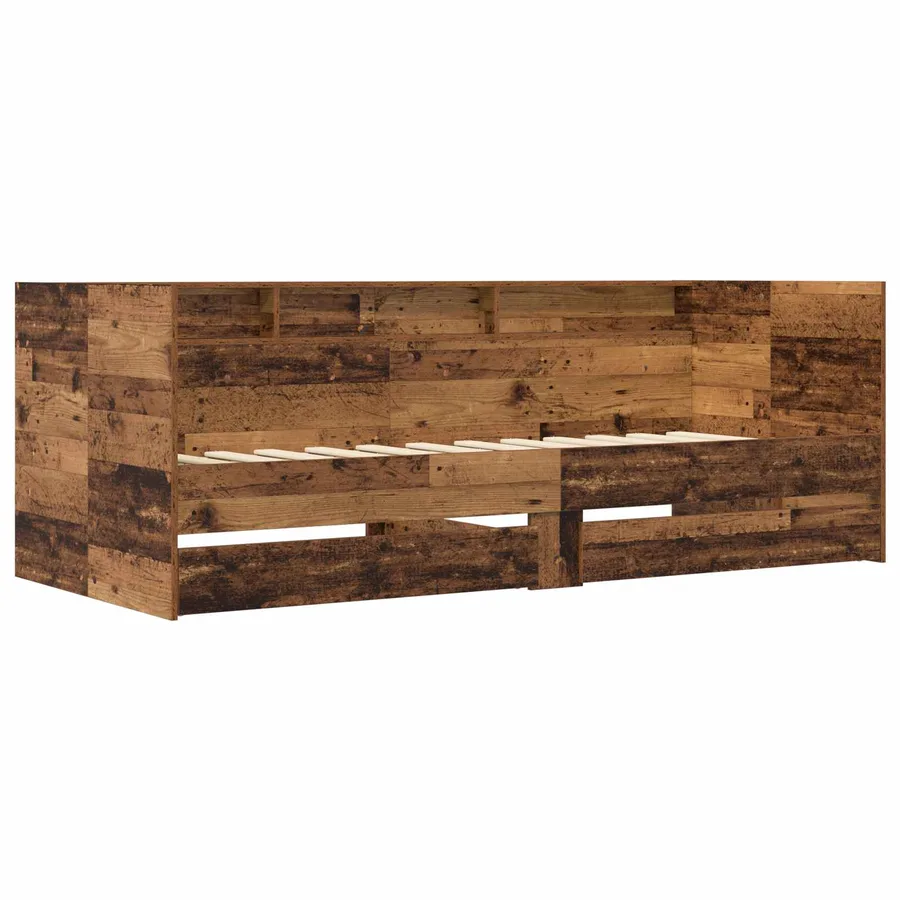 Lit d'appoint avec tiroir Bois ancien Bois d'ingénierie - 2