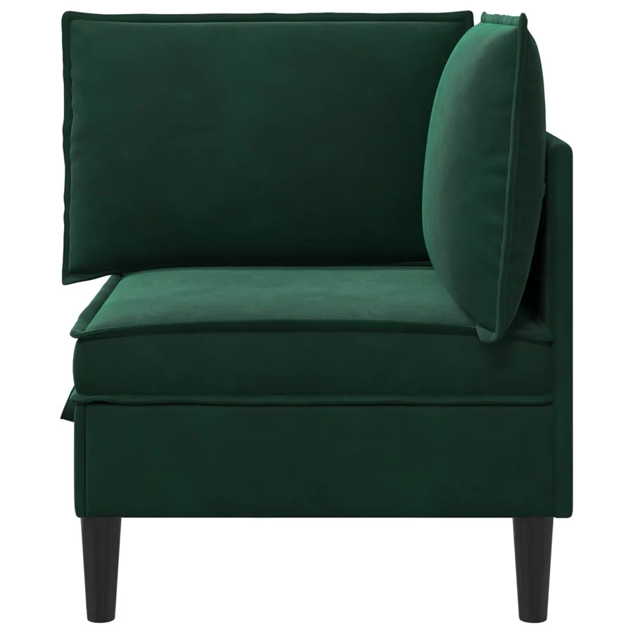 Sofa avec rangement Vert foncé Velours - 6