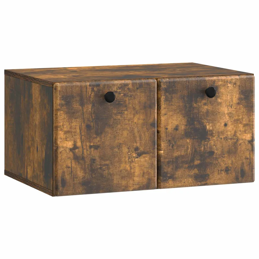 Meuble TV mural 59,5 x 41 x 30 cm Chêne fumé Bois d'ingénierie - 2