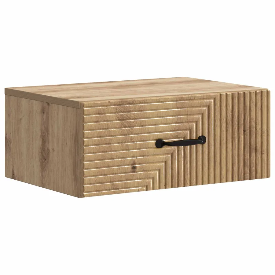 Cabinet de chevet mural Chêne artisanal 49 x 34,5 x 20 cm - 2