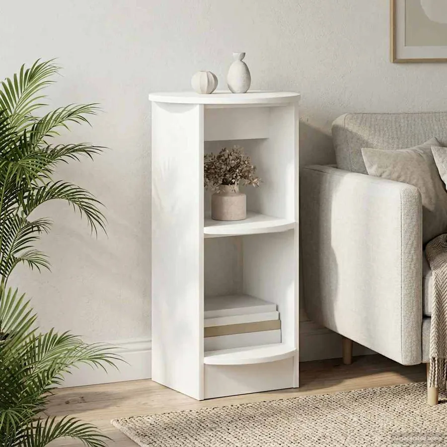 Meuble d'appoint Blanc Bois d’ingénierie