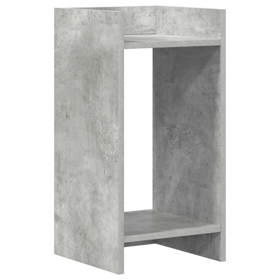Support de Plante Gris Béton 30 x 30 x 60 cm Bois d’ingénierie - 2