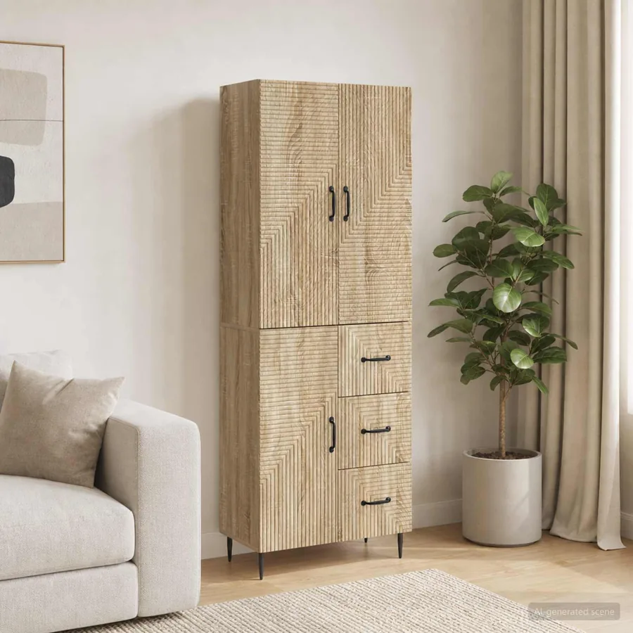 Ensemble de Meubles 2 pcs Chêne Sonoma 66 x 34,5 x 89,5 cm