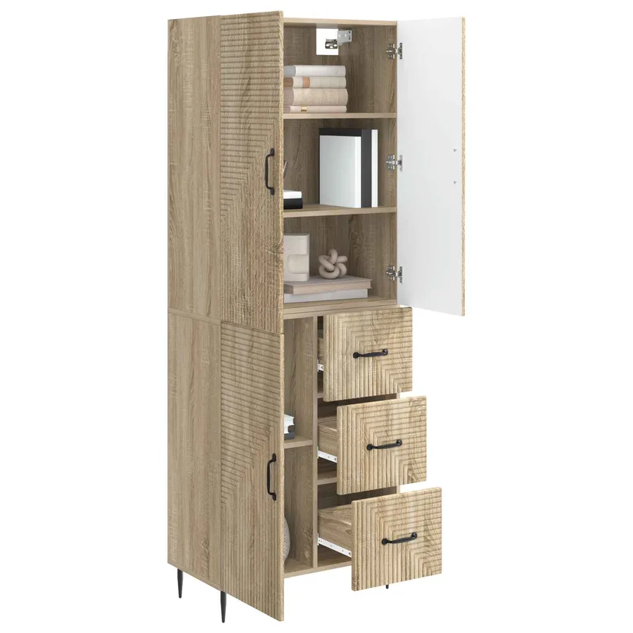 Ensemble de Meubles 2 pcs Chêne Sonoma 66 x 34,5 x 89,5 cm - 3