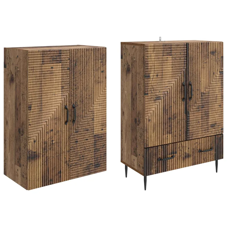 Ensemble de Meubles 2 pcs 66 x 34,5 x 95 cm Bois d'ingénierie - 4