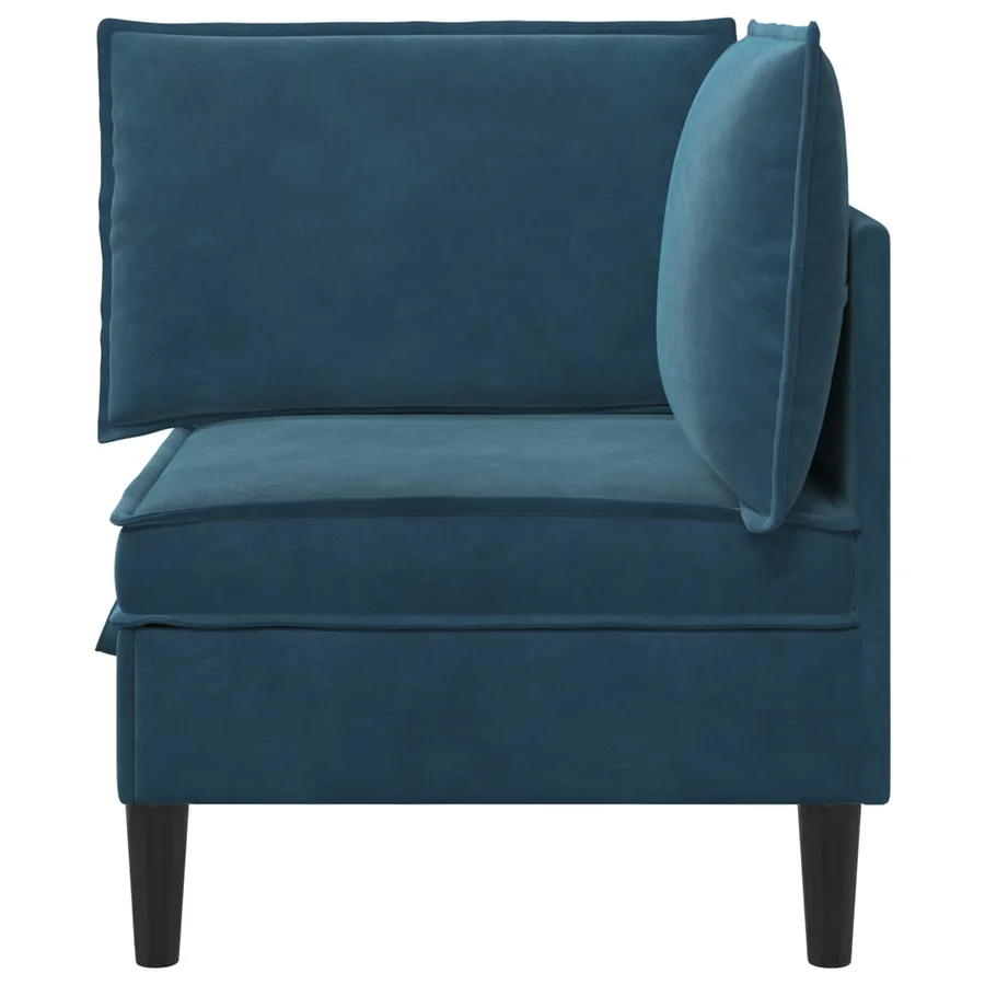 Sofa avec rangement Bleu Velours - 6