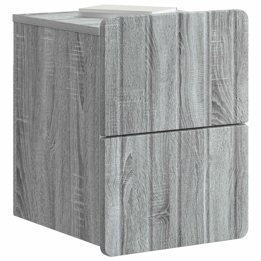 Cabinet de chevet mural 2 pcs Sonoma gris 33 x 34,5 x 43 cm - 3