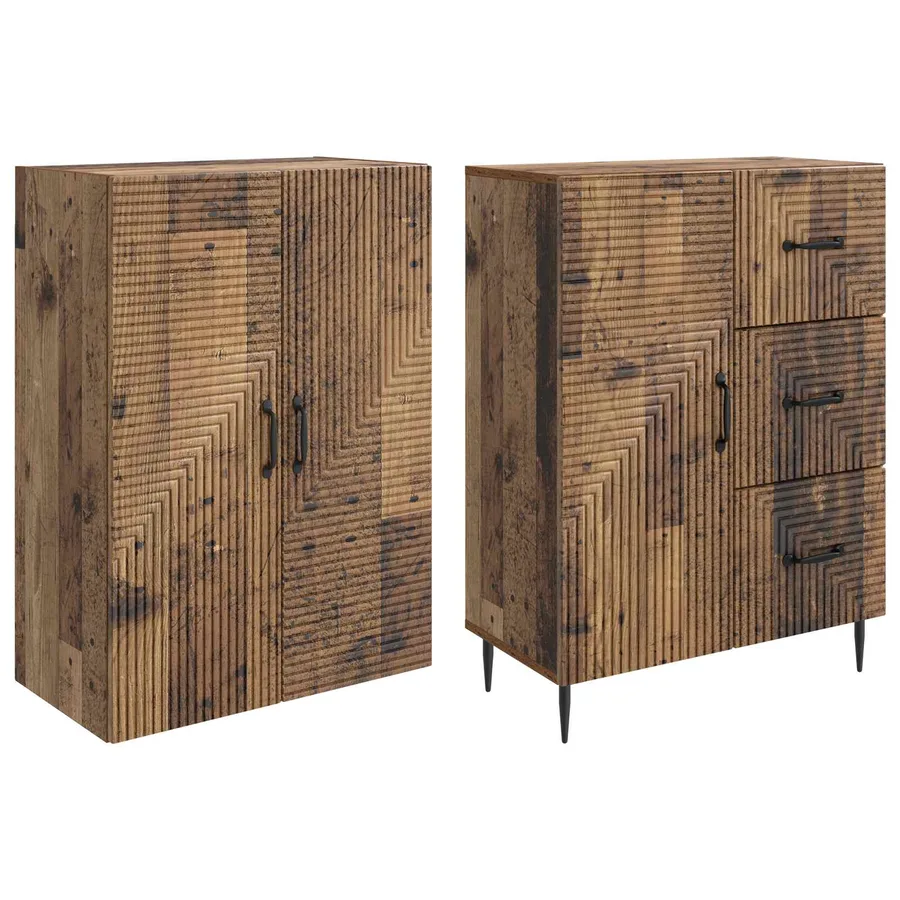 Ensemble de Meubles 2 pcs Bois ancien 66 x 34,5 x 89,5 cm - 4