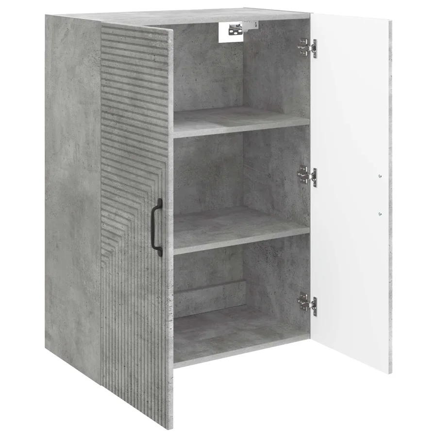 Armoire Murale Gris béton 66 x 34,5 x 90 cm Bois d'ingénierie - 3