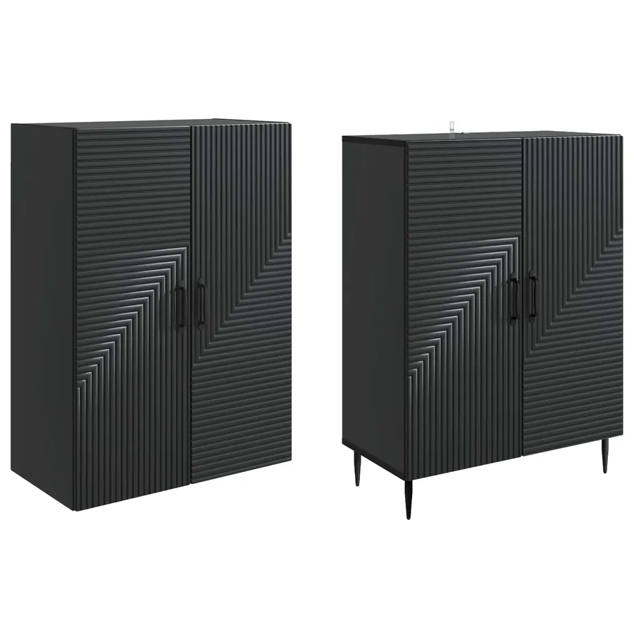 Ensemble de Meubles 2 pcs 66 x 34,5 x 89,5 cm Bois d'ingénierie - 4