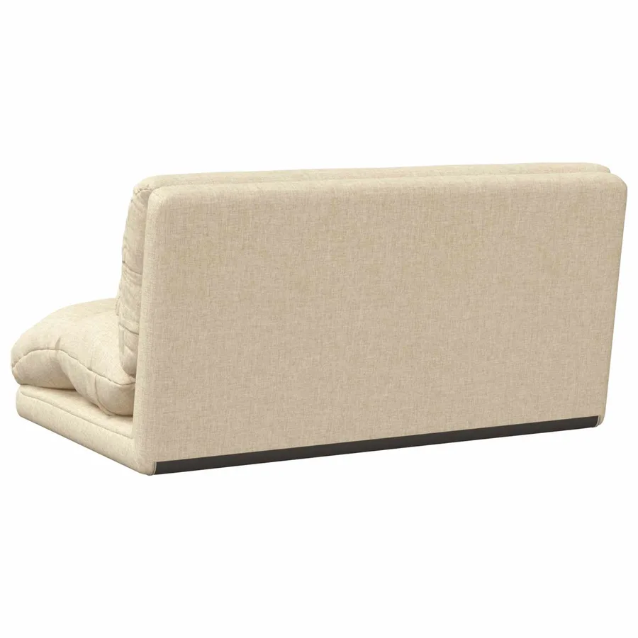 Fauteuil de sol ajustable Crème Tissu - 6