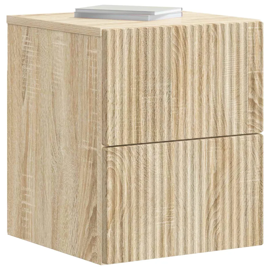 Cabinet de chevet mural 2 pcs Chêne Sonoma 33 x 34,5 x 40 cm - 3