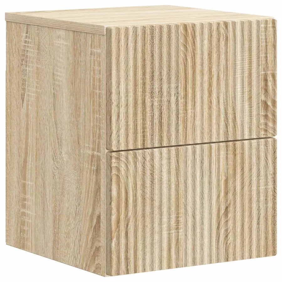 Cabinet de chevet mural 2 pcs Chêne Sonoma 33 x 34,5 x 40 cm - 5
