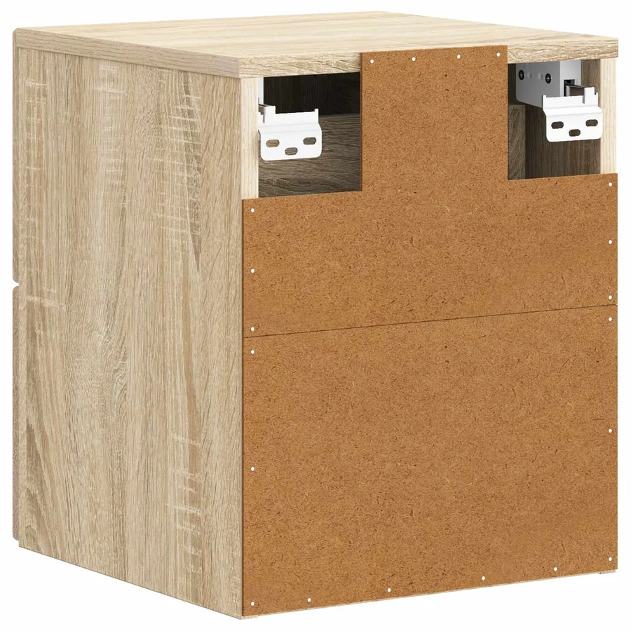 Cabinet de chevet mural 2 pcs Chêne Sonoma 33 x 34,5 x 40 cm - 9