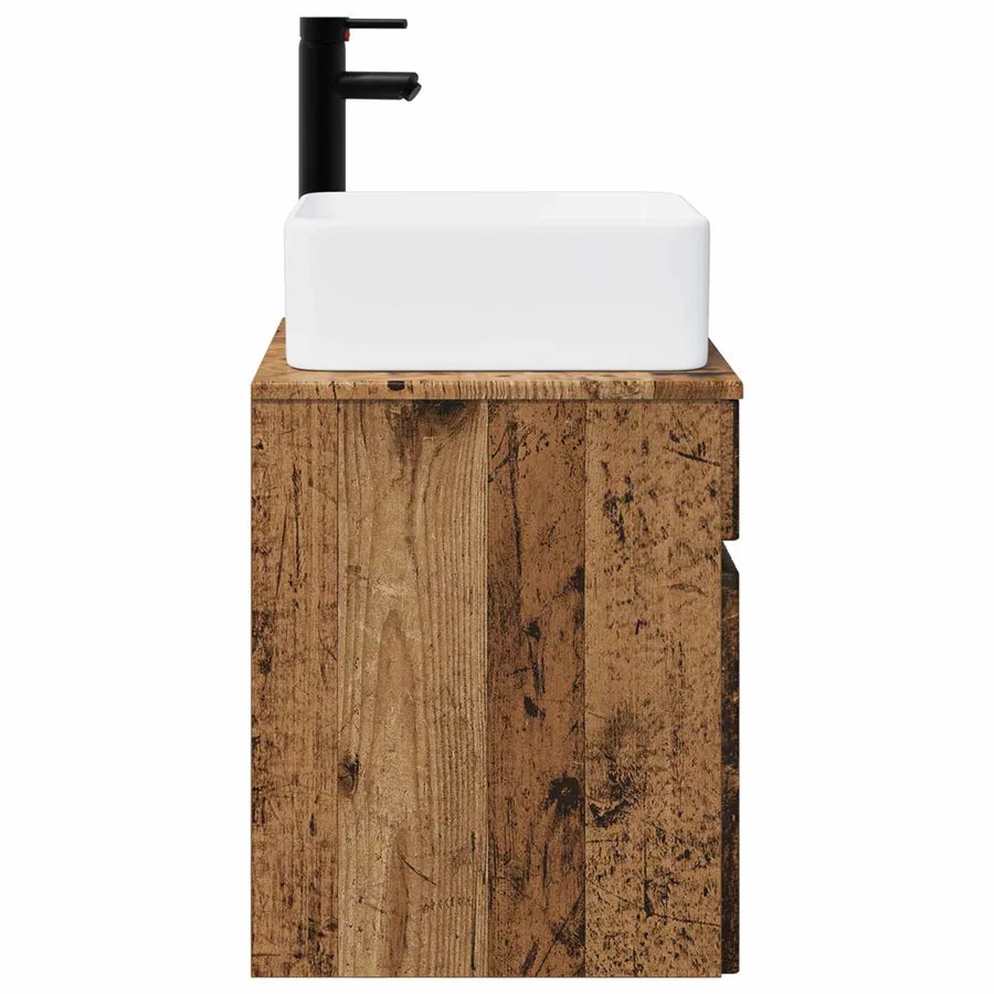 Meuble de lavabo mural Bois ancien 49 x 41 x 63 cm - 3