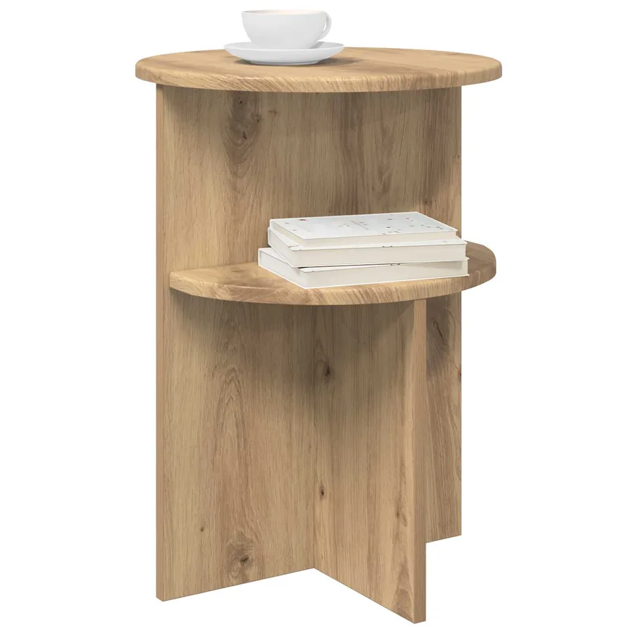 Table d'appoint Chêne artisanal Ø 39,5 x 55 cm - 3