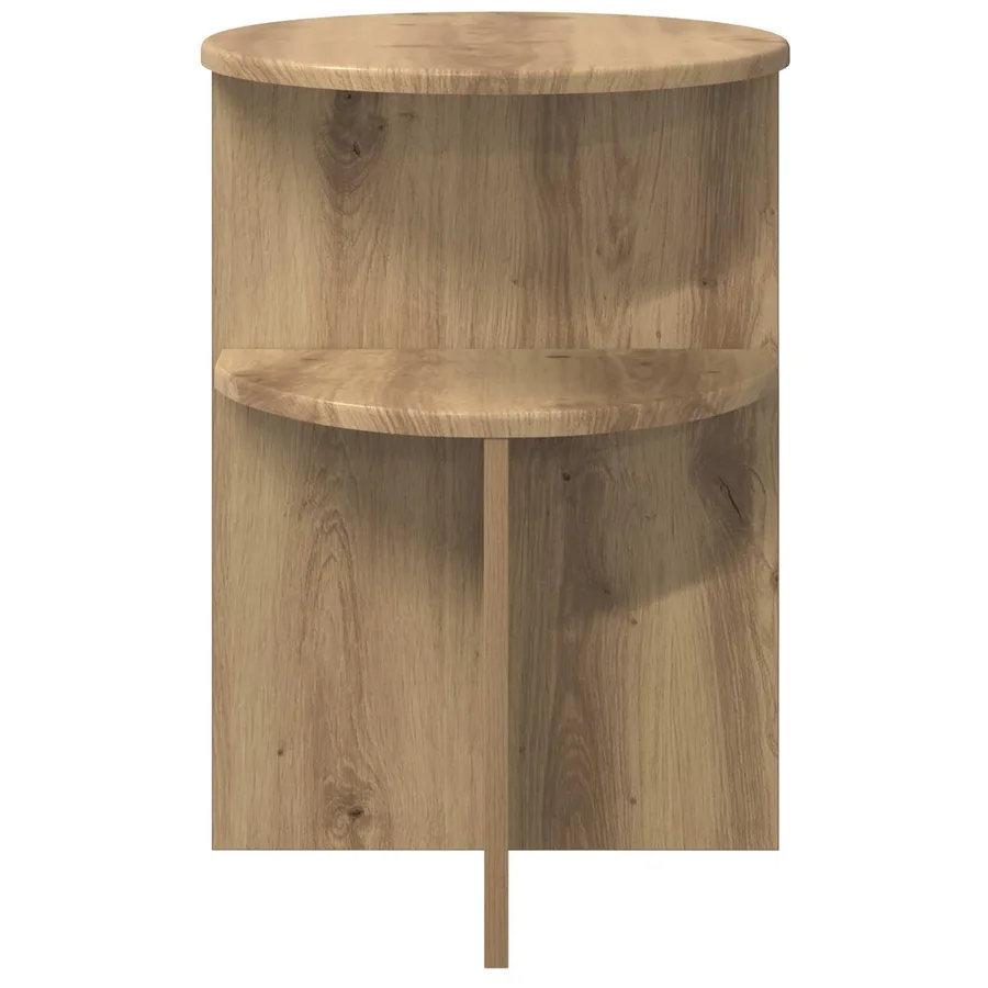 Table d'appoint Chêne artisanal Ø 39,5 x 55 cm - 5